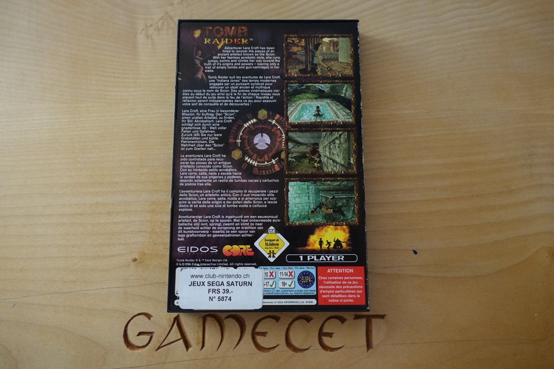 Sega Giochi: Tomb Raider - Sega Saturn – Usato da Steinach venduto da Gamecet 2