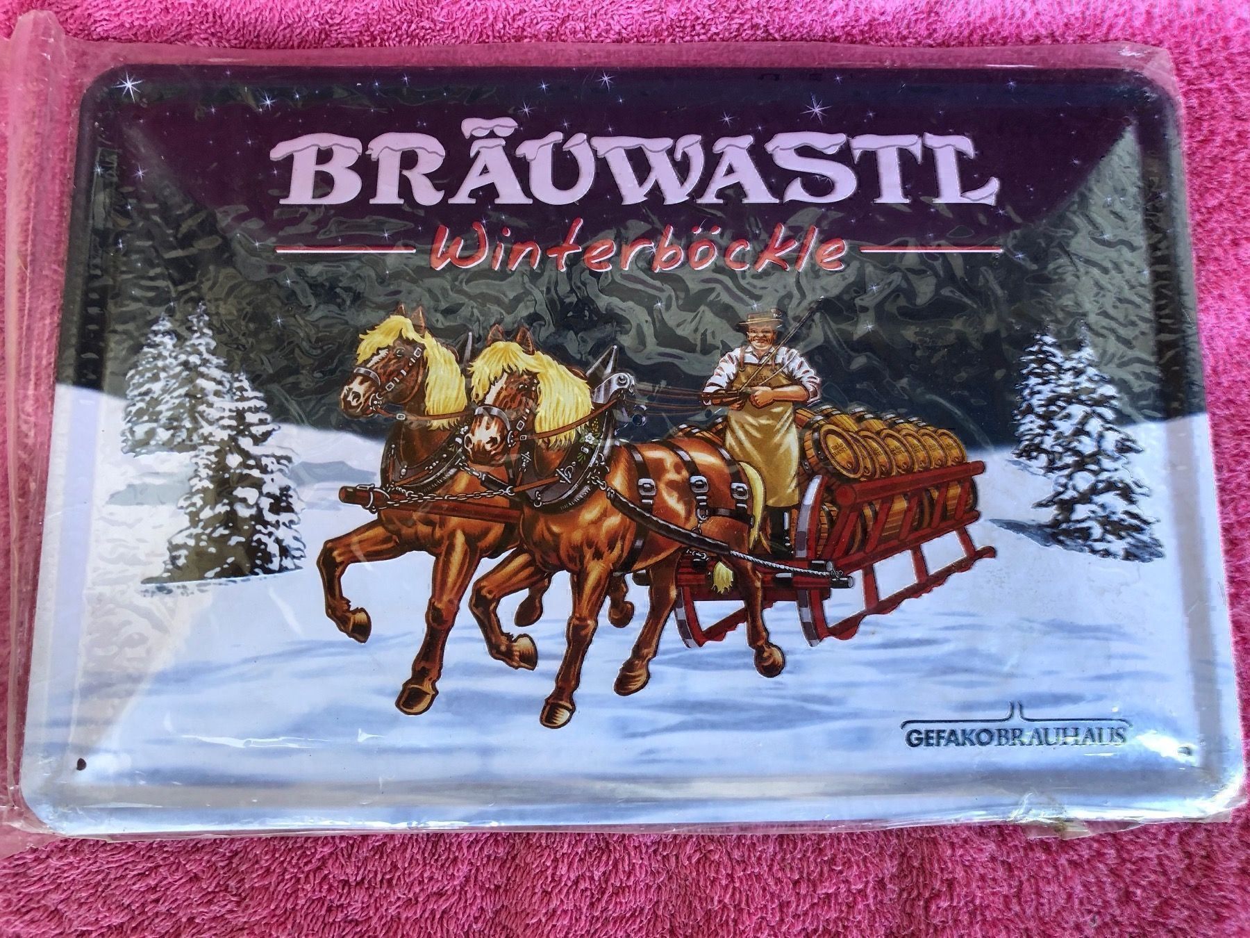 Schilder: Bräuwastl Brauerei werbung pferd kutsche – Neu (gemäss Beschreibung) aus Reinach AG von rares75
