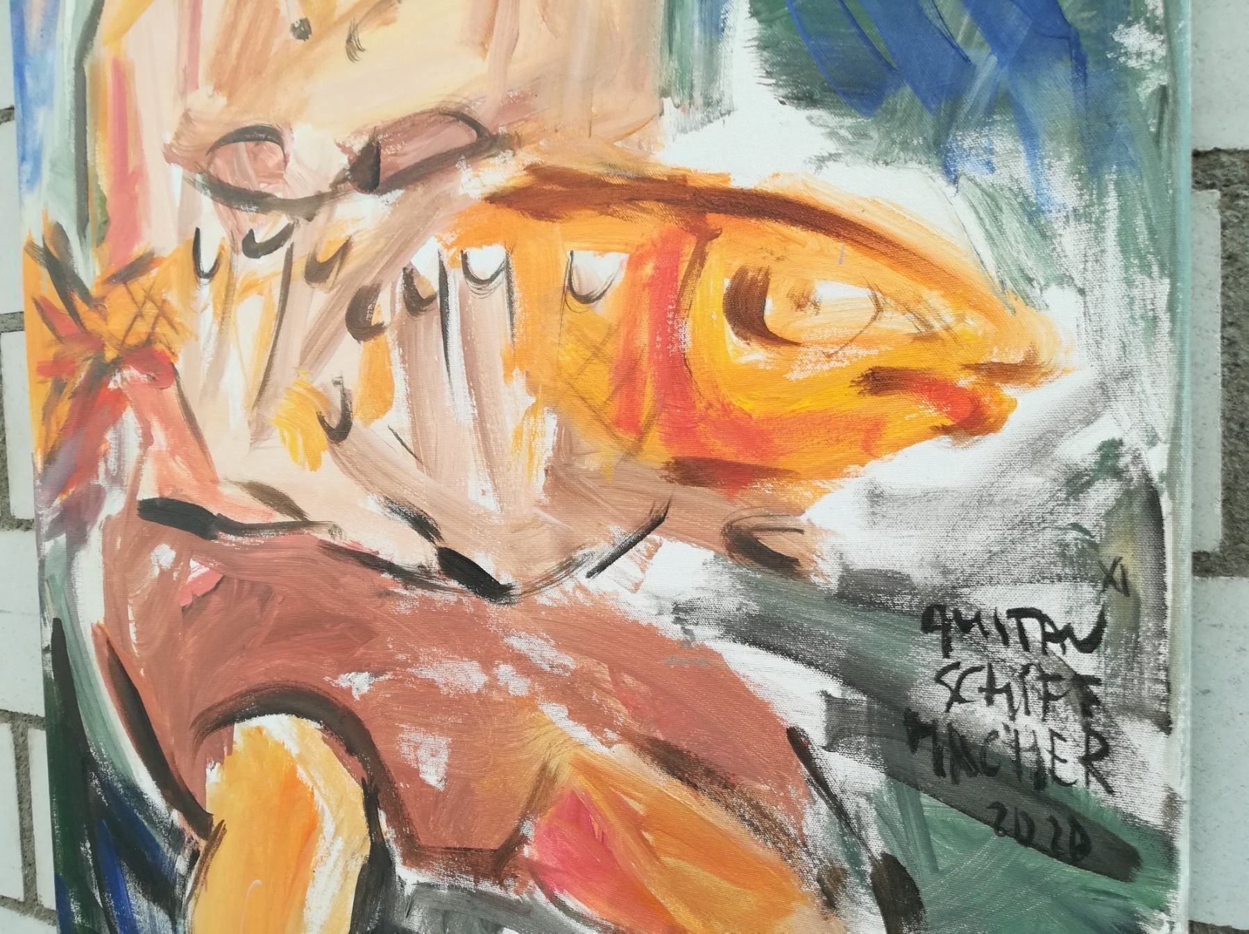 Gemälde: Mädchen mit einem Fisch – Neu (gemäss Beschreibung) aus Udligenswil von beewhisperer 7