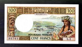 New Caledonia 100 francs erst signature 1 UNZ selten