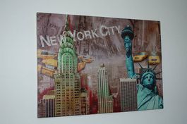 New York Bild Holzrahmen USA Amerika