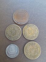 Lot, 5 Tunesien Münzen ab 1917-1954