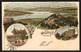 Litho Uetliberg, Totalansicht, Restauran