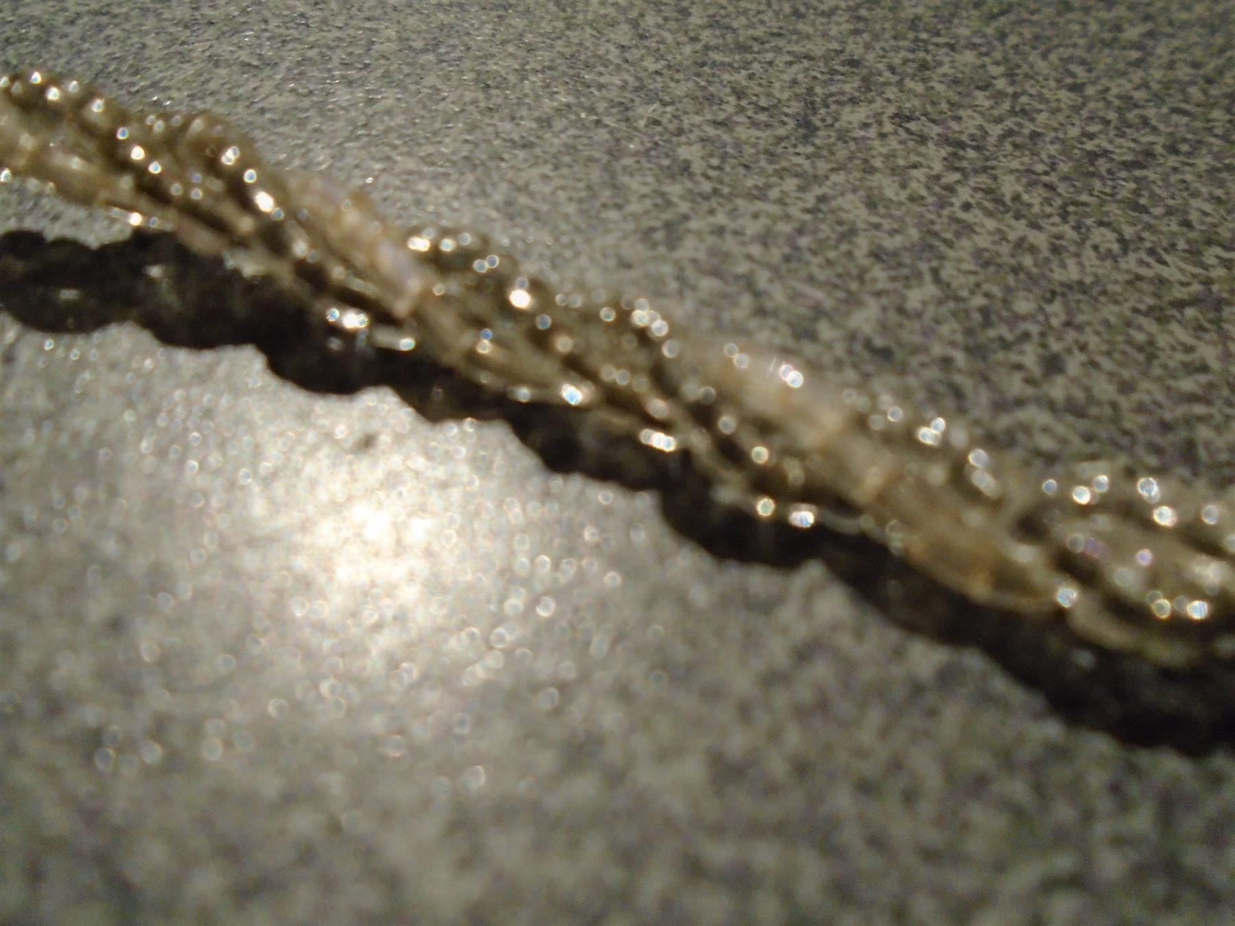 Catenine: Kette silberfarbig/weiss gedrillt – Usato da Zürich venduto da abraxas1291 1