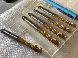 M10 HSSE TiN Gewindebohrer Sack-/ Grundloch, 5 Stück, NORIS
