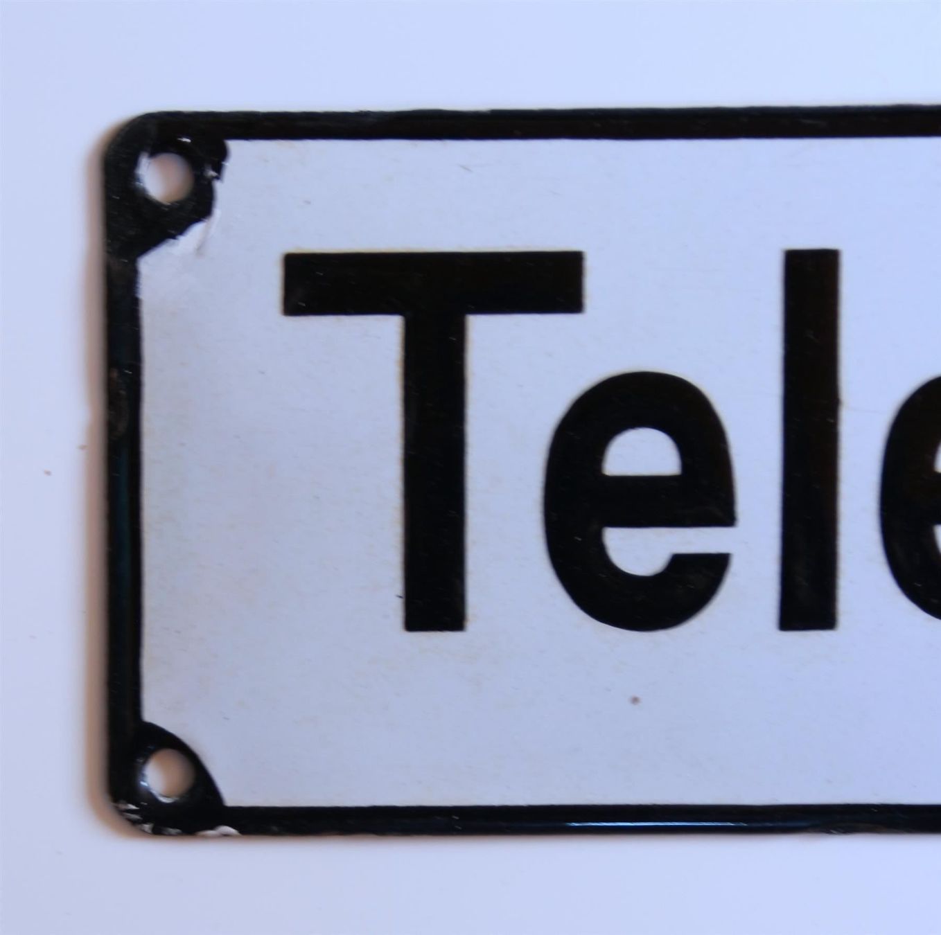 SBB/CFF/FFS Insegne: Emailschild Telephon SBB CFF FFS – Usato da Langenthal venduto da Sammlungs_aus 2