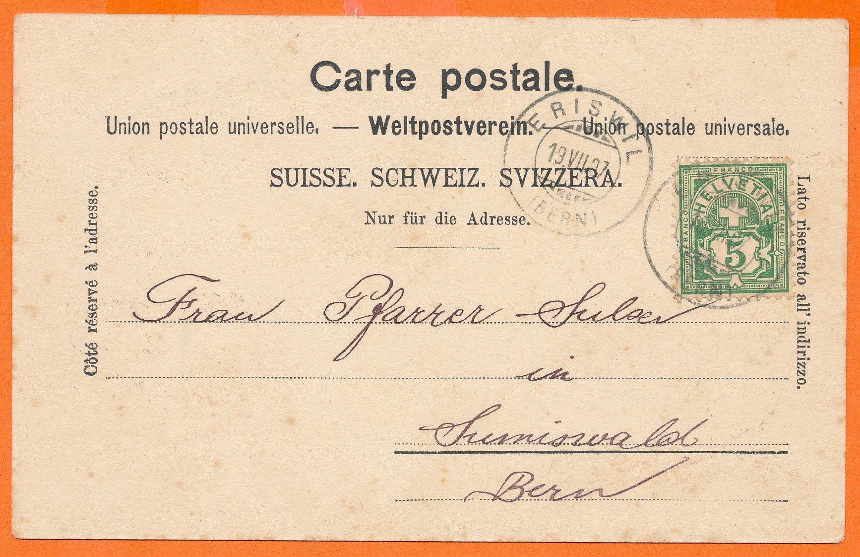 Cartoline postali: ERISWYL / BE - 4-Bild - AK 1907 – Usato da Liestal venduto da flohmy 1