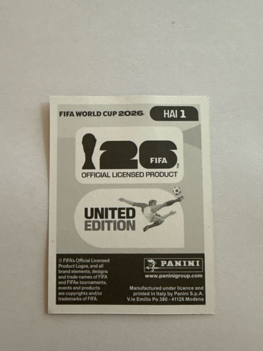 Panini Carte collezionabili: HAI1 Panini FIFA World Cup 2026 – Nuovo (secondo la descrizione) da Muotathal venduto da sin_pdj6 1