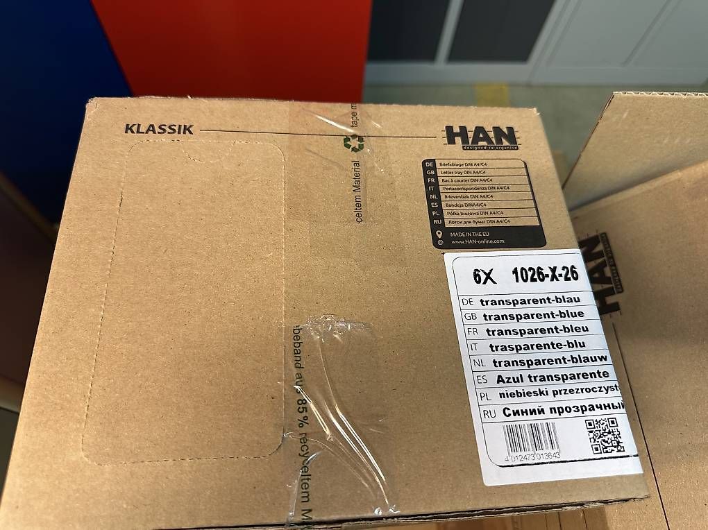 Raccoglitori: 6Stk. neue HAN Briefablage DIN A4/C4 blau – Nuovo e nell'imballaggio originale da Necker venduto da liq24 2