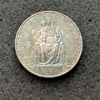 10 Lire Silber Vatikan 1935 - Patina