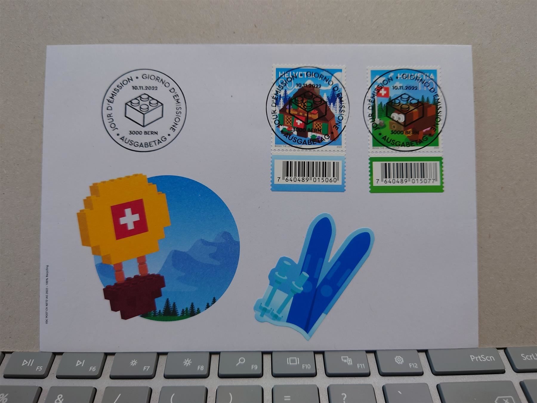 Tutti i francobolli: FDC Lego aus Kleinbogen, Selbstklebend! – Usato da Rickenbach SO venduto da Bytebull