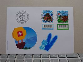 FDC Lego aus Kleinbogen, Selbstklebend!