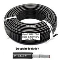 % Top Aktion 100m Profi Solarkabel 6mm2 schwarz H1Z2Z2-K