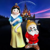 Lot de 2 décorations Noël vintage Disney céramique