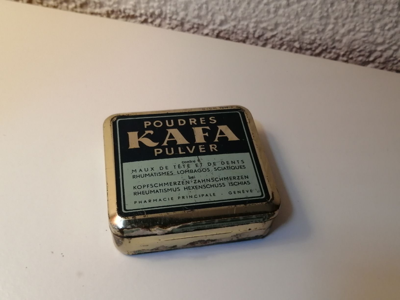 Barattoli: Antike Kafa Pulver Dose – Usato da Nunningen venduto da silvermoon68