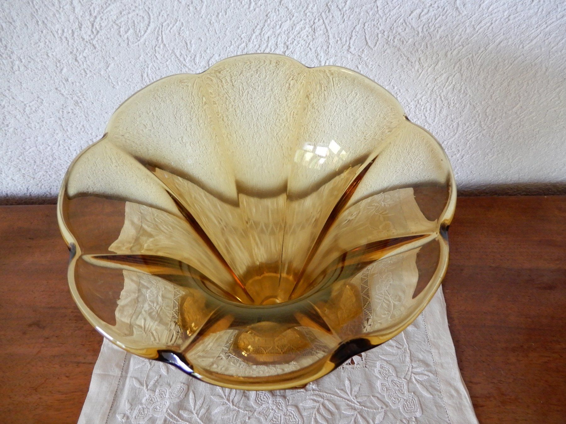 Vasi & Recipienti: Art Deco Glas Vase - Amber - Bernstein Farbe – Usato da Senèdes venduto da tintinette43 4