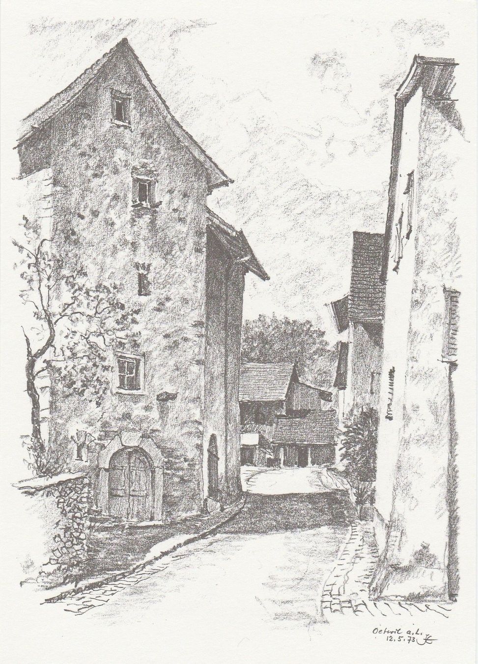 Cartoline postali: Oetwil a.L.  - (12.5.73) – Usato da Fällanden venduto da Blausegelfliege