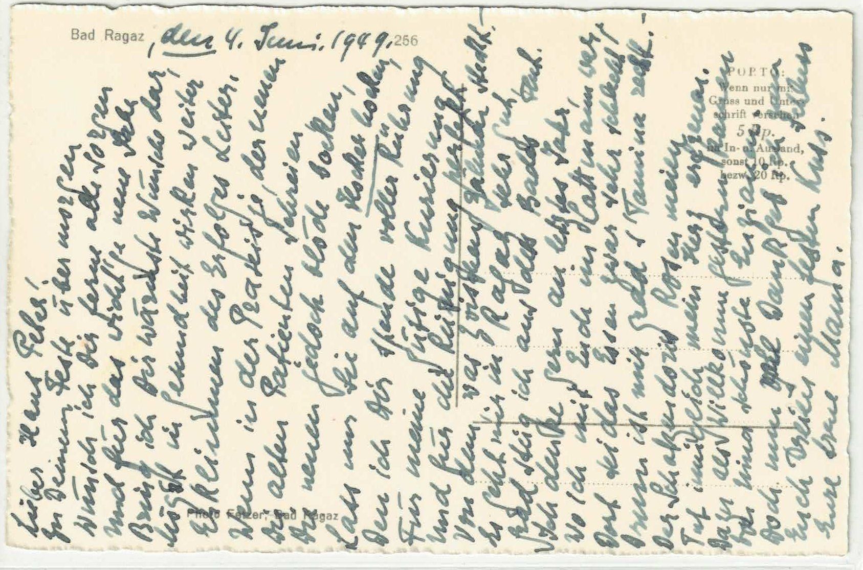 Cartoline postali: Bad Ragaz - Hotel Krone - Autos - animee – Usato da Ettingen venduto da Kartenplanet 1