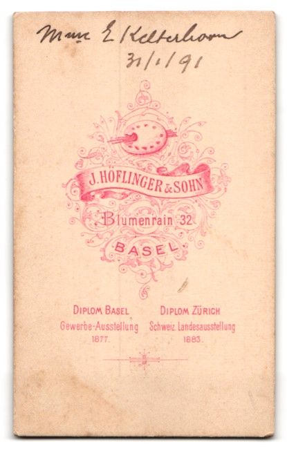 Fotografie & Manifesti: Fotografie J. Höflinger, Sohn, Basel, B – Usato da Berlin venduto da bartko-reher 1