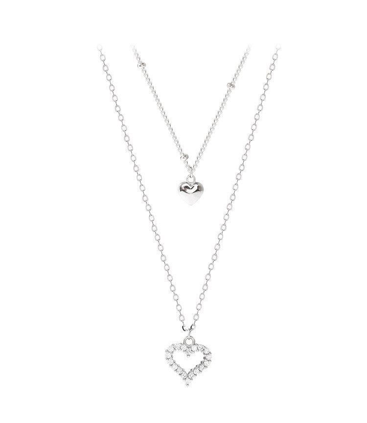 Catenine: silber halskette mit herz (doppelkette) – Nuovo e nell'imballaggio originale da St. Gallen venduto da yatoot26 9
