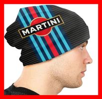 Beanie Martini Schwarz Bianco Rosso Kult 80er Rennsport Auto