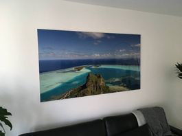 Südsee Echter Fotoabzug hinter Acrylglas White Wall