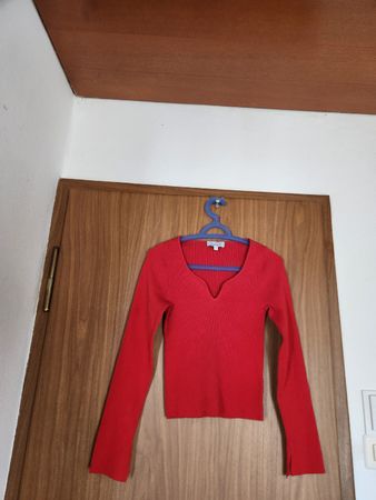 Pull & Other Stories rouge col en V taille S 