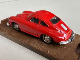 Modellauto PORSCHE 356, rot, 1:43, Orig.-Box, richtig schön!