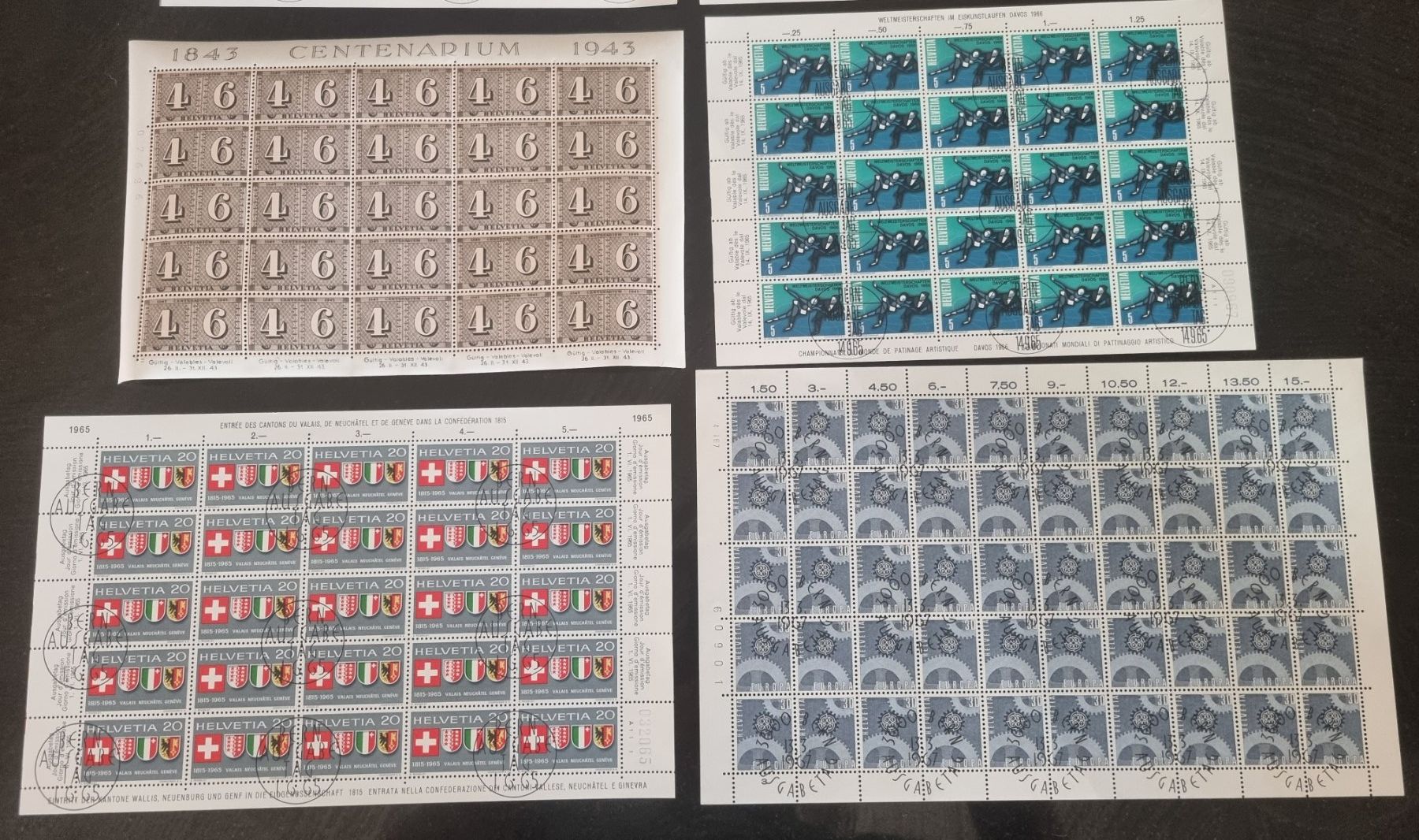 Tutti i francobolli: Lot mit 8 CH Originalbogen, meist ET – Usato da Gümligen venduto da Geniusbuy 2