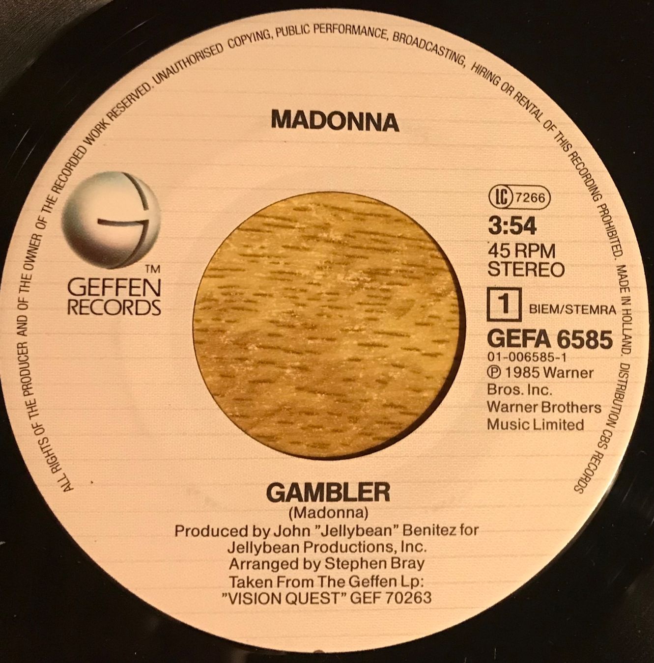 Vinyles: MADONNA - GAMBLER – D'occasion à Bussigny par vinyl-pas-cher 2