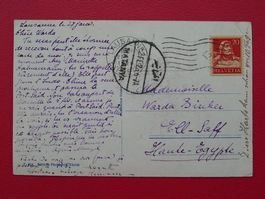 1926; Nr.174 auf Karte nach ÄGYPTEN von Lausanne