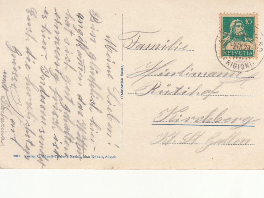 Cartoline postali: San Bernardino 1928 – Usato da Bürglen TG venduto da StampGraf 1