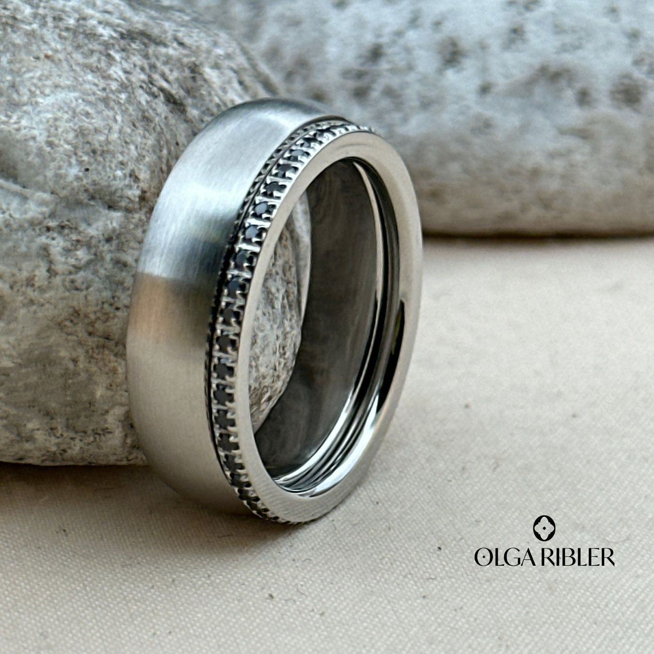 Olga Ribler Bagues: Edelstahl und Titanium Set aus 2 Ringen Grösse 58 – Neuf (Voir description) à Luzern par Schmuckoutlet 5