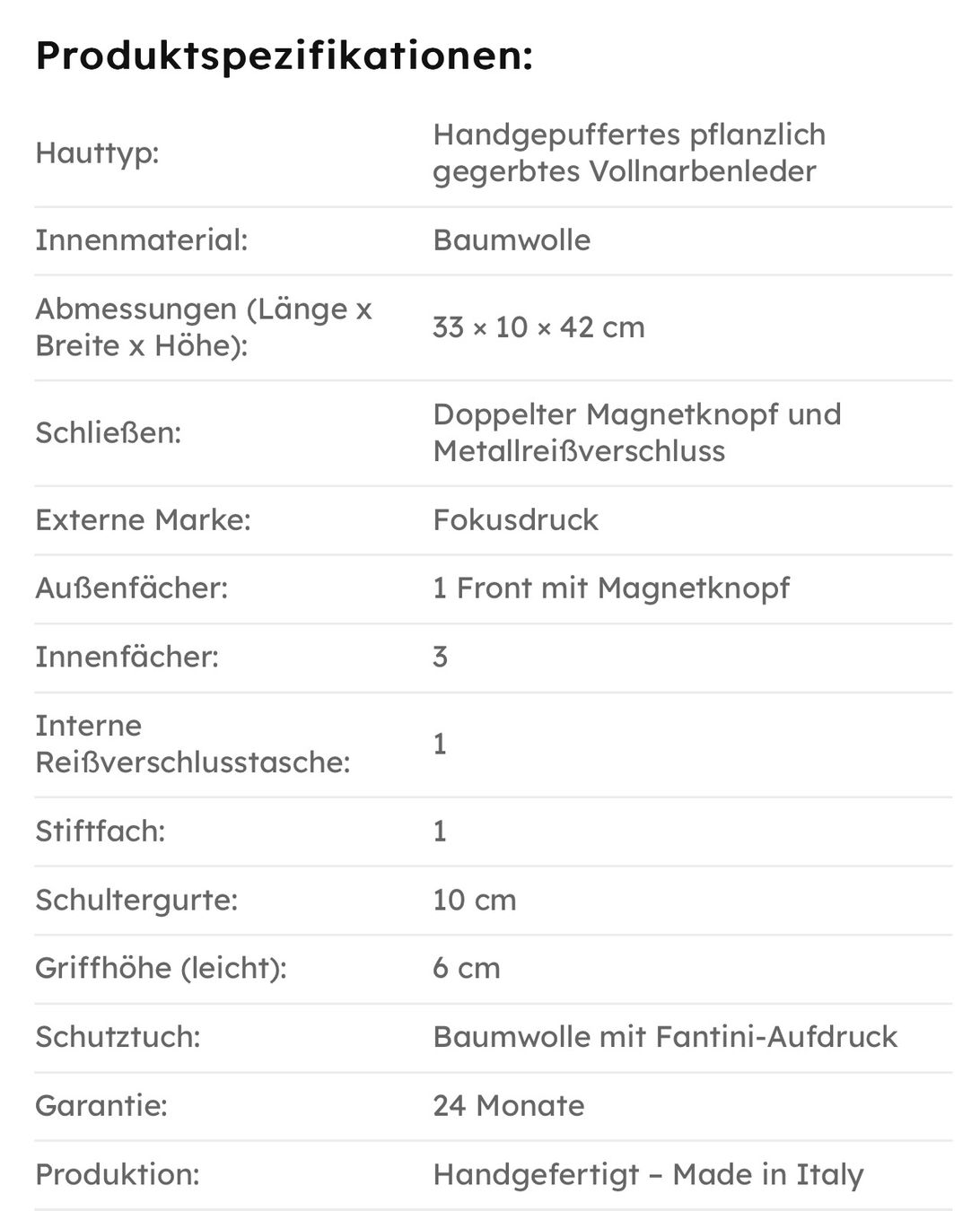 Zaini: Lederrucksack Fiorentino - Farbe: Blau – Nuovo e nell'imballaggio originale da Wittenbach venduto da WWW.DRILUBAGS.CH 8