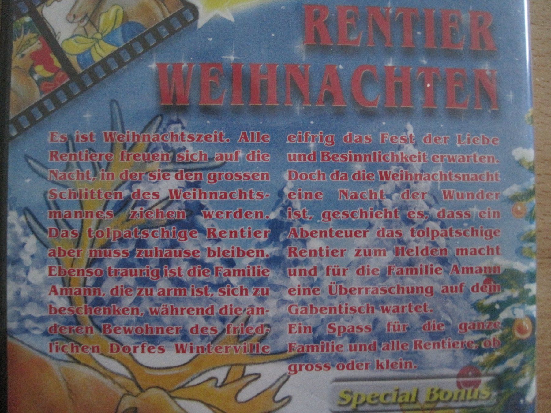 Alle DVDs: DVD Rentier Weihnachten – Neu und originalverpackt aus Schachen LU von moepsli5 1