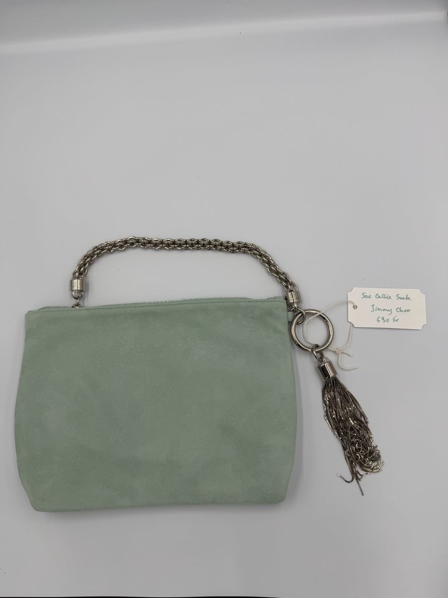 Jimmy Choo Borse da donna: Sac Jimmy Choo - Callie Suede - Daim Mint – Nuovo e nell'imballaggio originale da Versoix venduto da WatchesGeneva 4