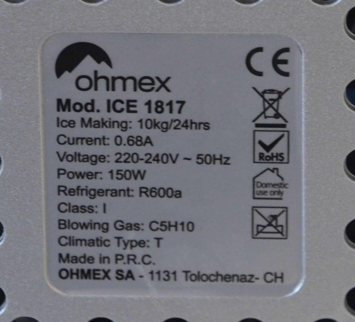 Ohmex Elettrodomestici da cucina: Ohmex Eis-Maschine / machine à glaçons 1,7 l 150W – Usato da Collonges venduto da arashee 4