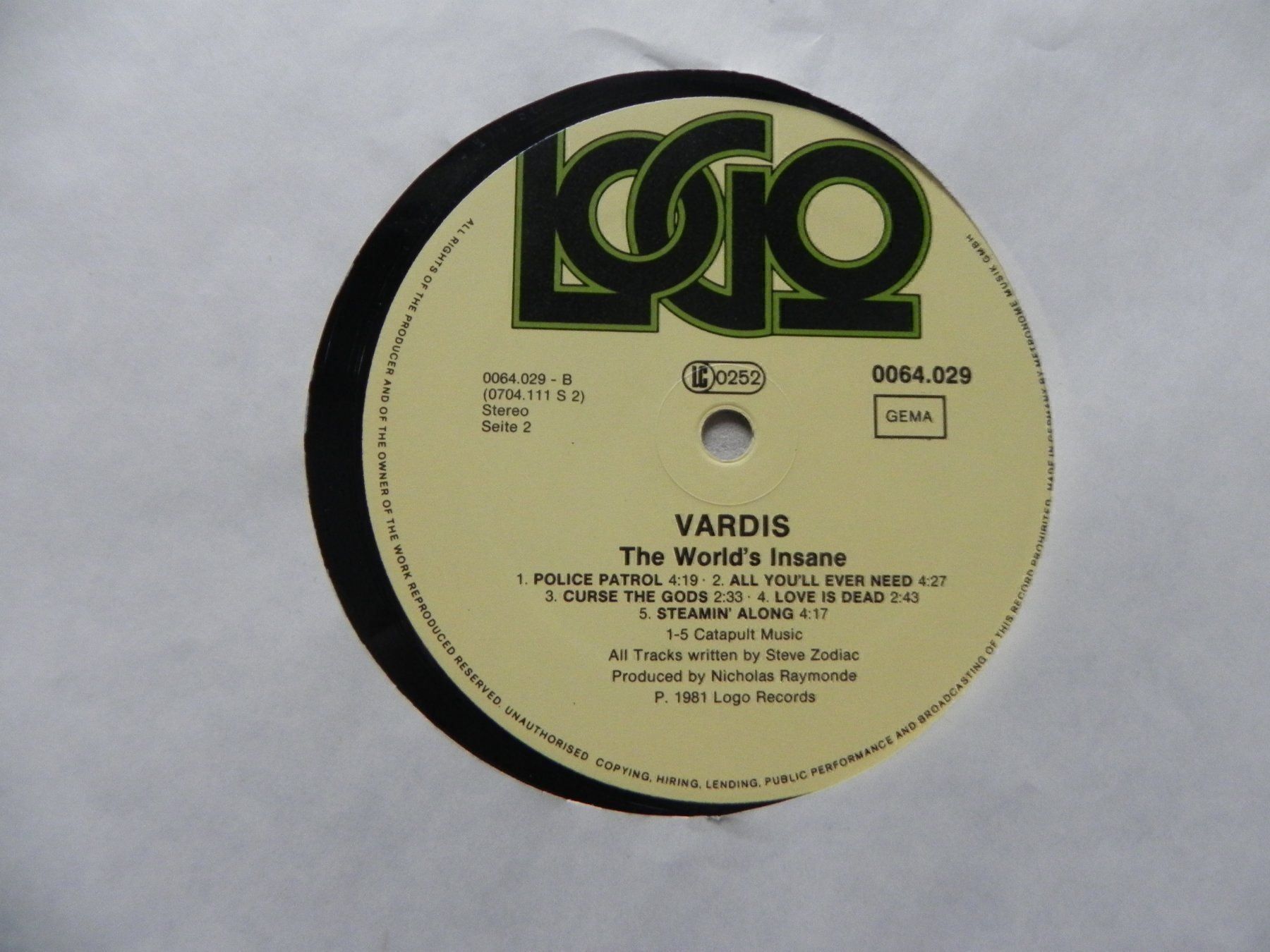 Dischi in vinile: LP Engl. Hardrock Band Vardis 1981 – Usato da Siebnen venduto da krimsie 3