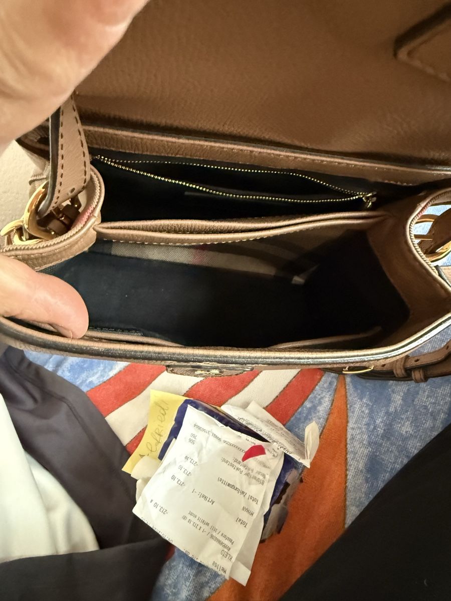 Borse da donna: Burberry Handtasche Damen, Leder, beige – Usato da Subingen venduto da terli 6