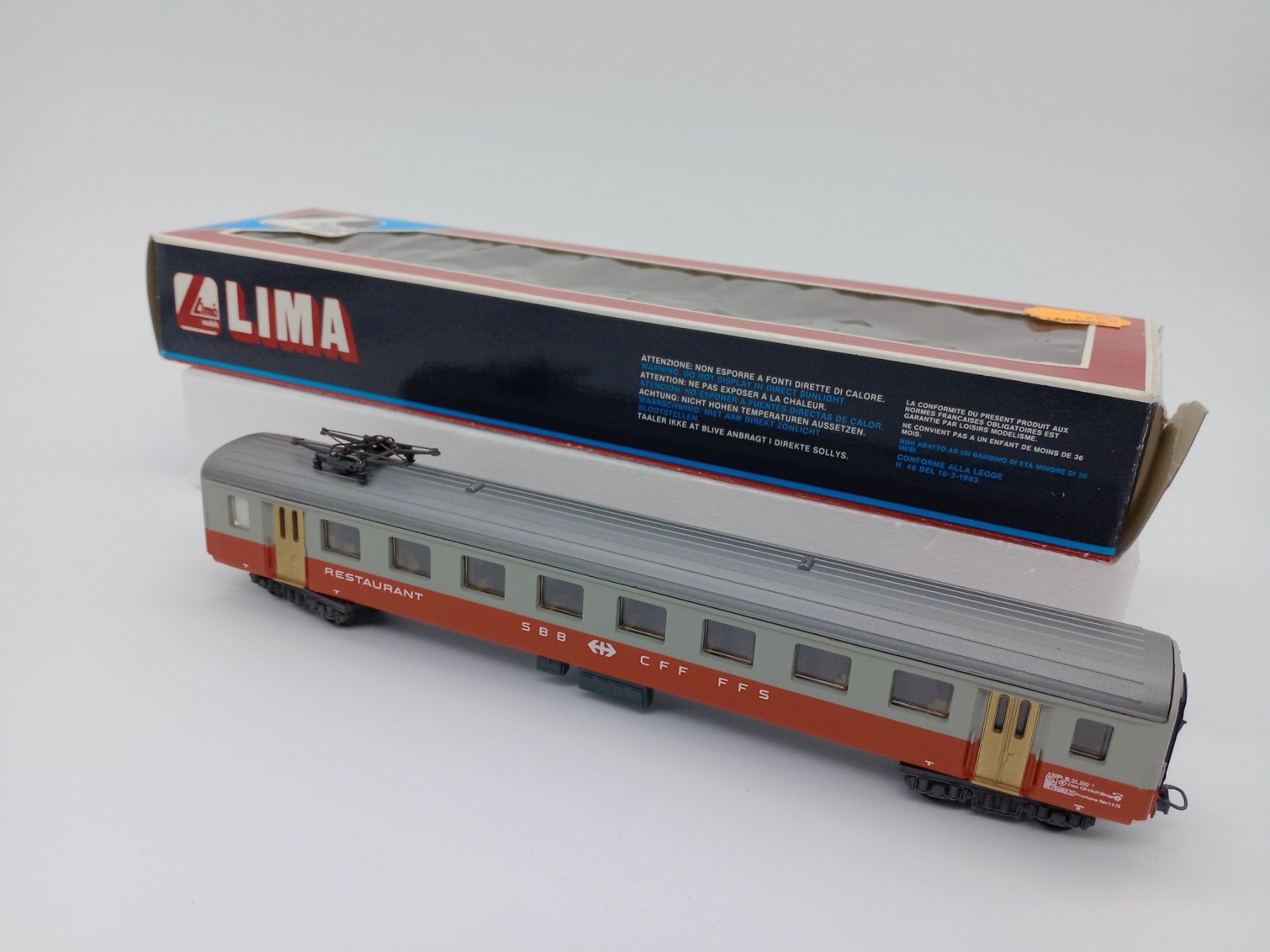 Lima Modellini di ferrovie: Lima Restaurant Swiss Express – Usato da Interlaken venduto da F.Loco