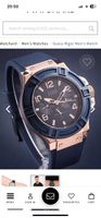 Herrenuhr Guess Rigor blau goldfarben neuwertig