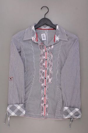 Biba Langarmbluse Gr. 36 gestreift grau