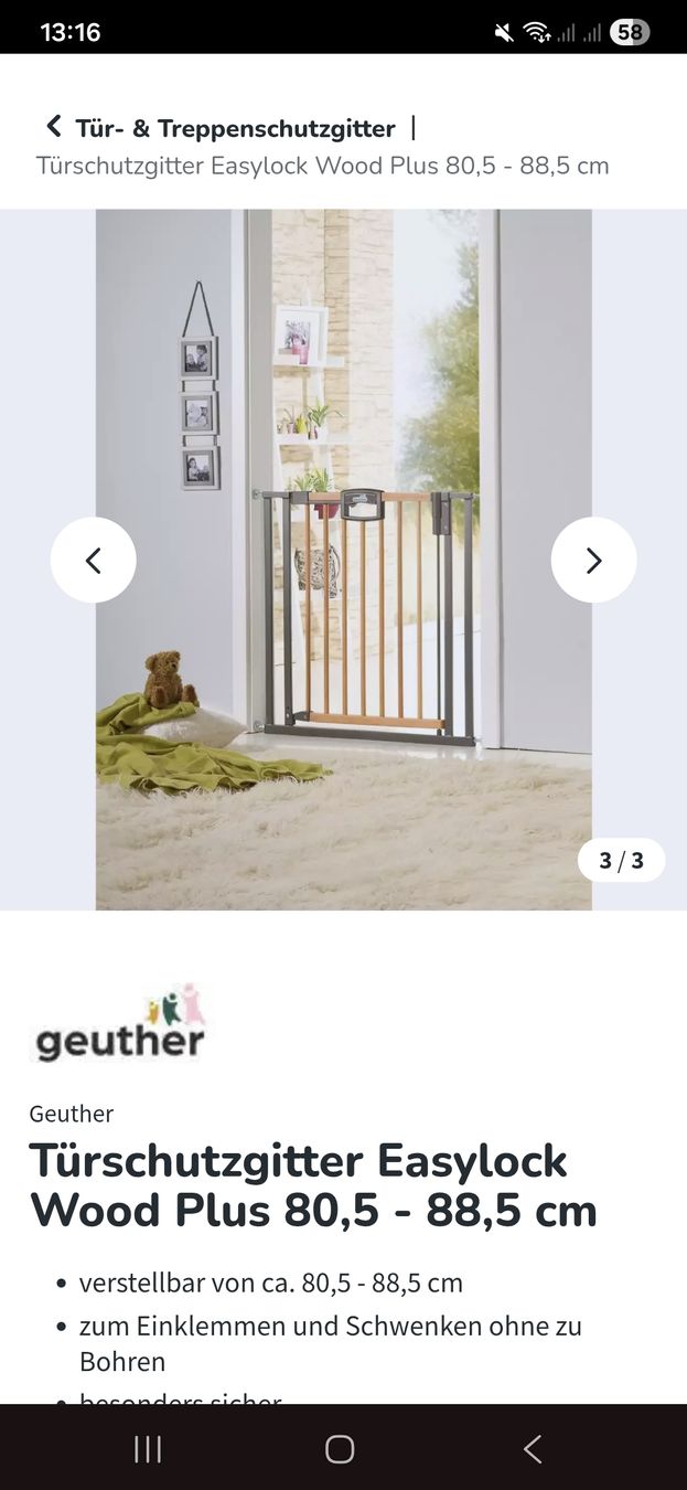 Tutto per la sicurezza: Sicherheitsgitter Treppengitter Holzmetall – Usato da Limpach venduto da steibi88 1