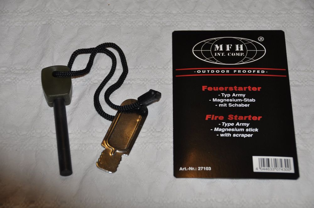 Encendedor De Supervivencia De Magnesio BÖKER - Fire Starter Para Exterior, Aventura Y Acampada