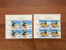 1999 CH Erstag gest.Viererblock mit Tab  (K119)