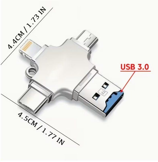 Lettori di schede: 4-in-1 USB 3.0 OTG Adapter mit SD/TF Kartenleser – Nuovo (secondo la descrizione) da Nidau venduto da EXP40 1