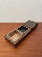 Vintage Kerzenständer mit Kupfer Box und Glas Kerzenhalter
