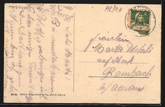Cartoline postali: Teufen, Totalansicht mit Kirche aus der  – Usato da Berlin venduto da bartko-reher 1