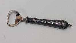 Flaschenöffner 800 Silber, gedreht, Vintage (S4)