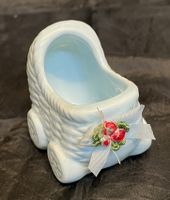 Keramik Kinderwagen hellblau